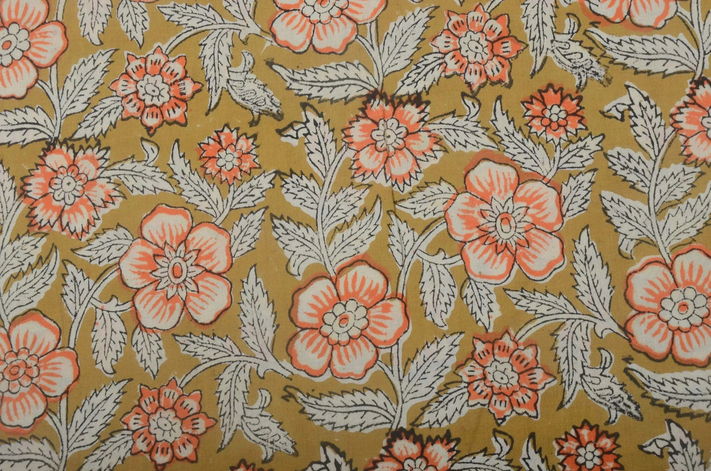 Shelby Hand Block Printed Cotton Fabric Cotton Fabric