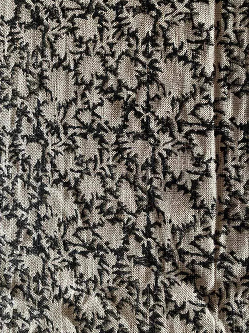 1 Yard Cut Out-Jamia Hand Block Printed Linen Fabric Linen Fabric