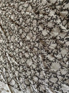 1 Yard Cut Out-Jamia Hand Block Printed Linen Fabric Linen Fabric