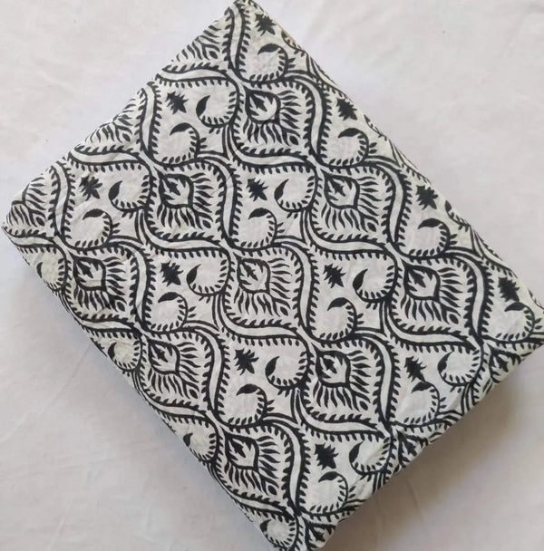 Isha Hand Block Cotton Fabric