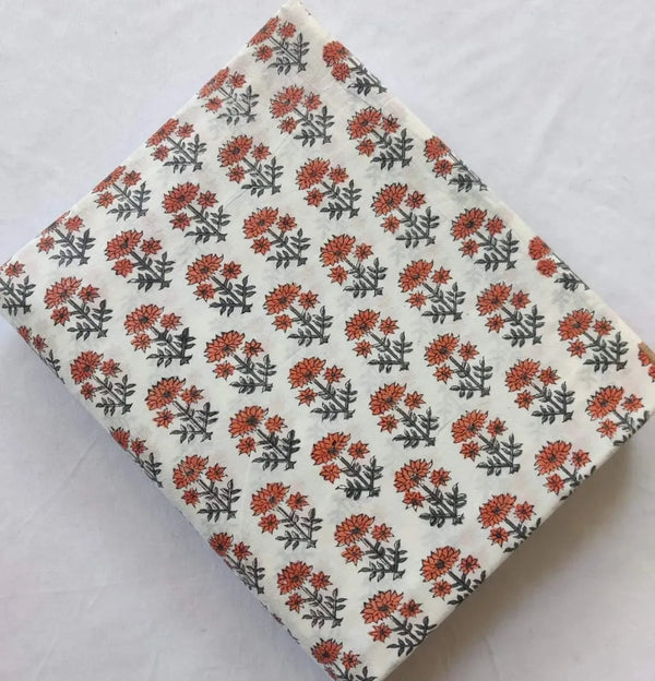 Bette Block Print Indian Cotton Fabric