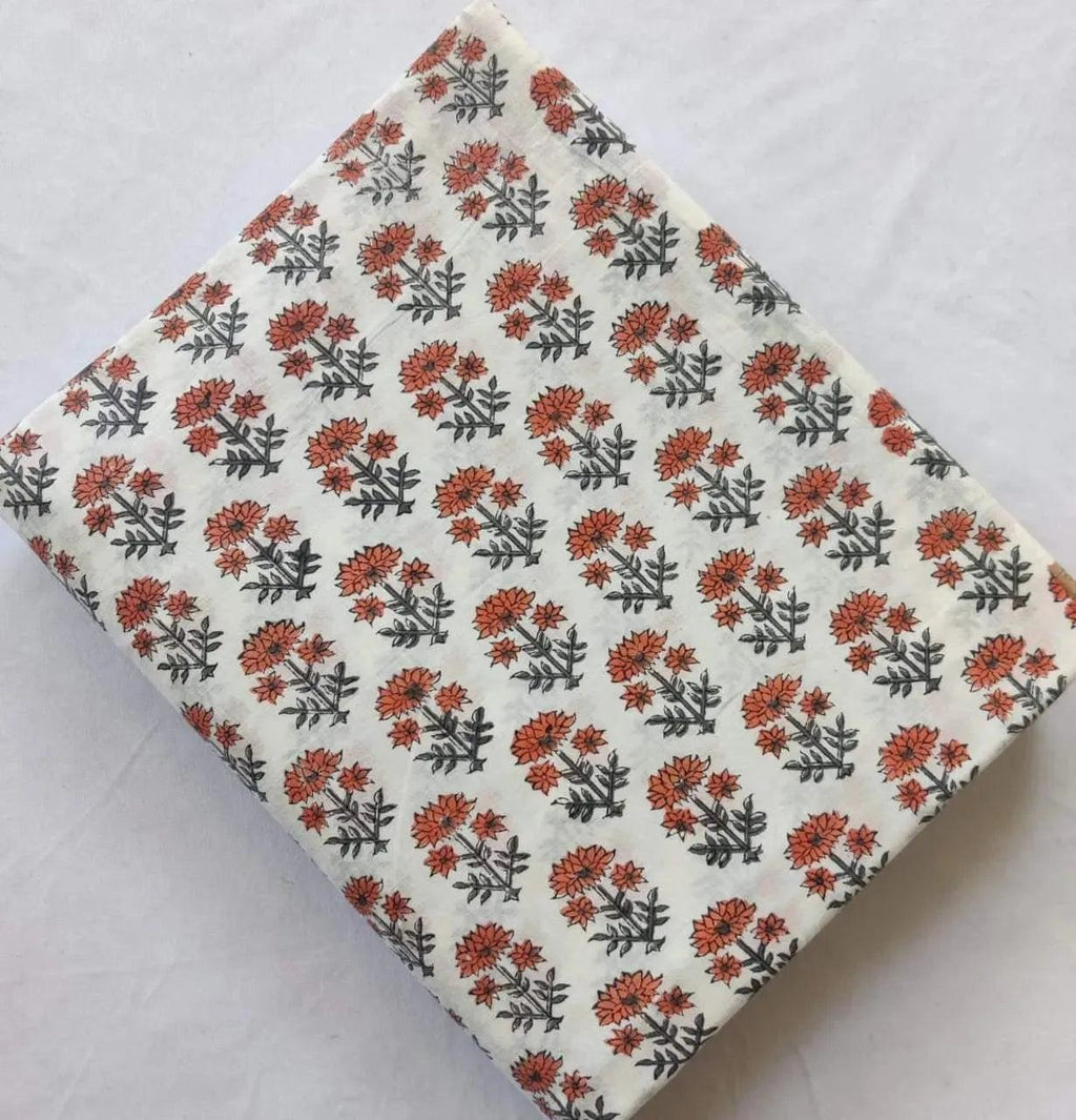 Bette Block Print Indian Cotton Fabric Cotton Fabric