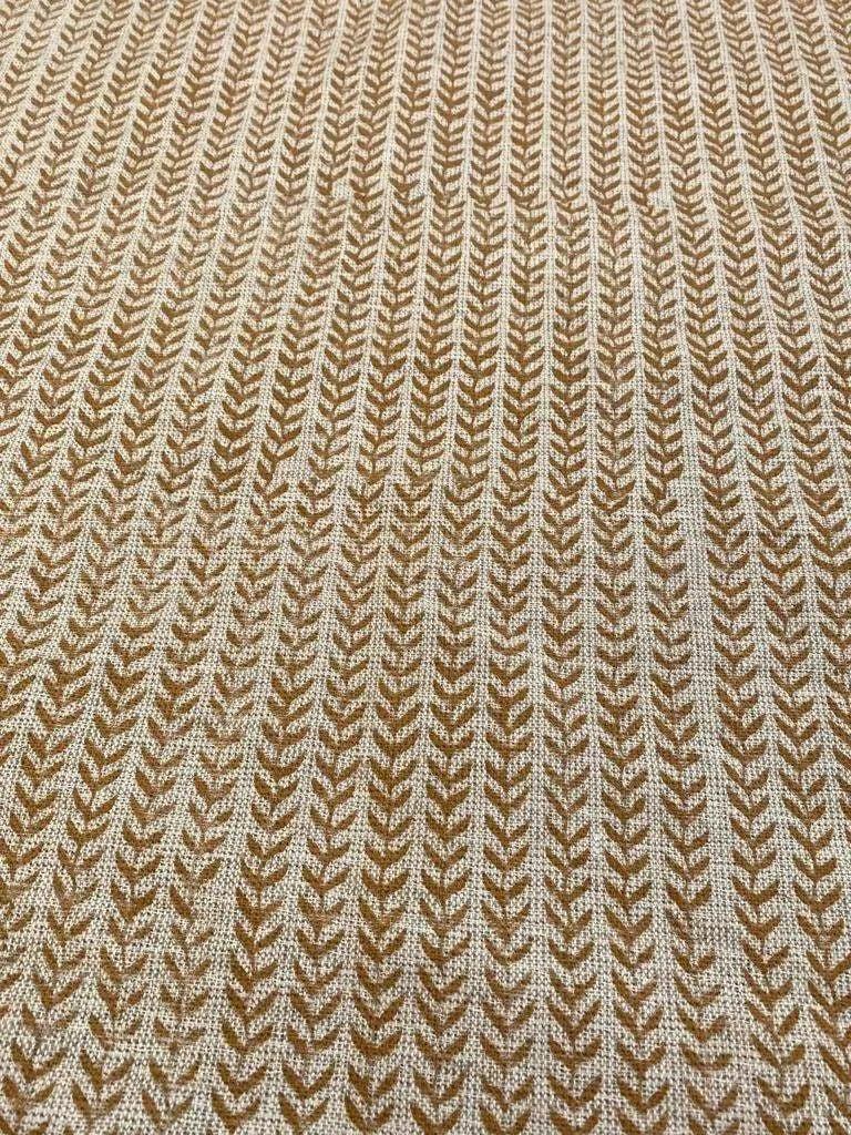 Bree Block Print Linen Linen Fabric