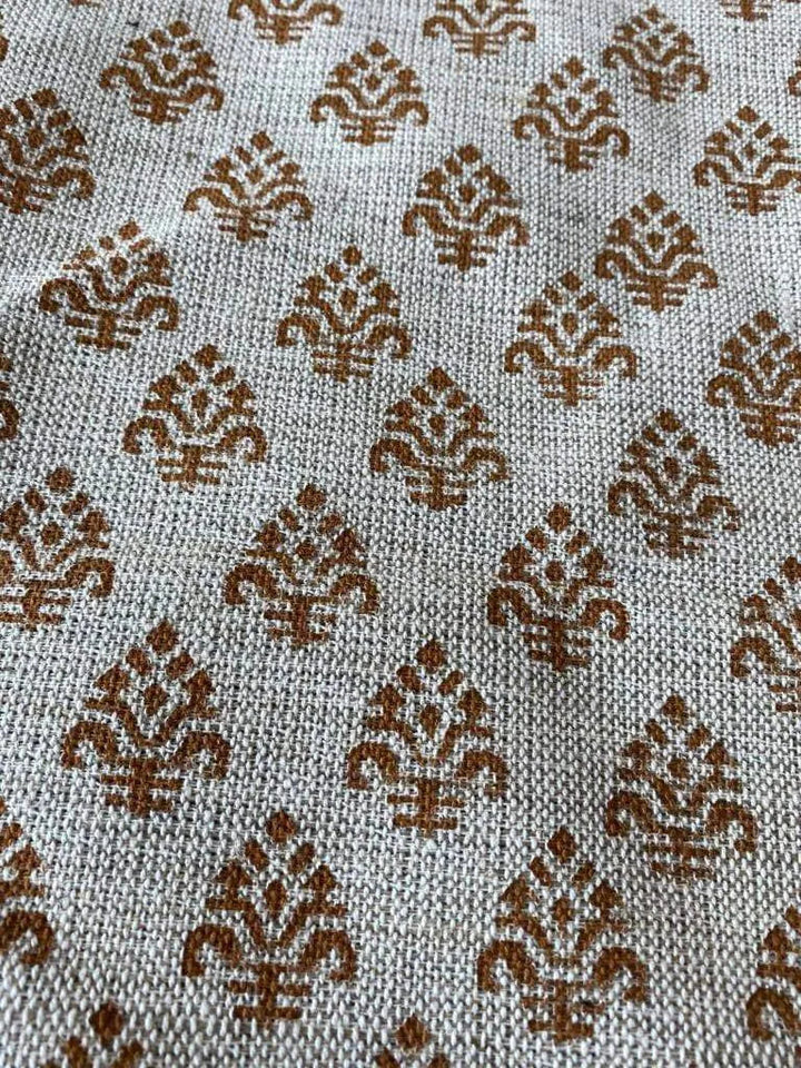 Linen fabric, Fabric by yard, Hand printed fabric, Block Print Fabric, Indian Fabric