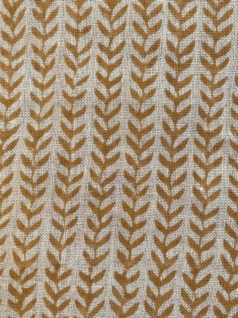 Bree Block Print Linen Linen Fabric