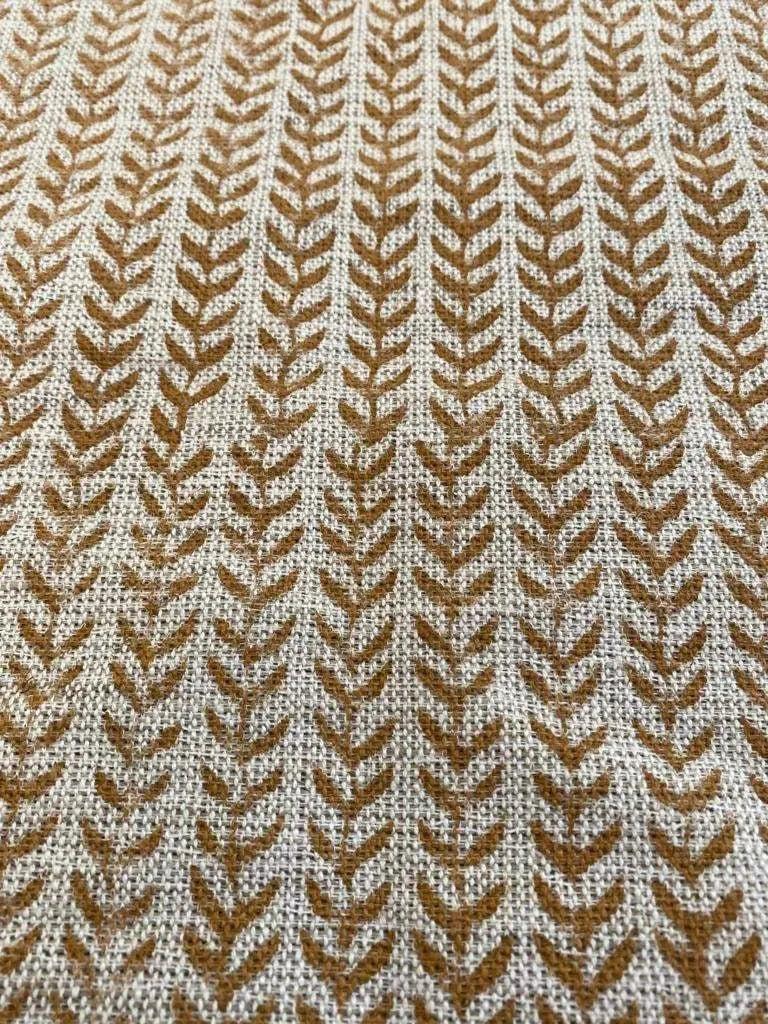 Bree Block Print Linen Linen Fabric