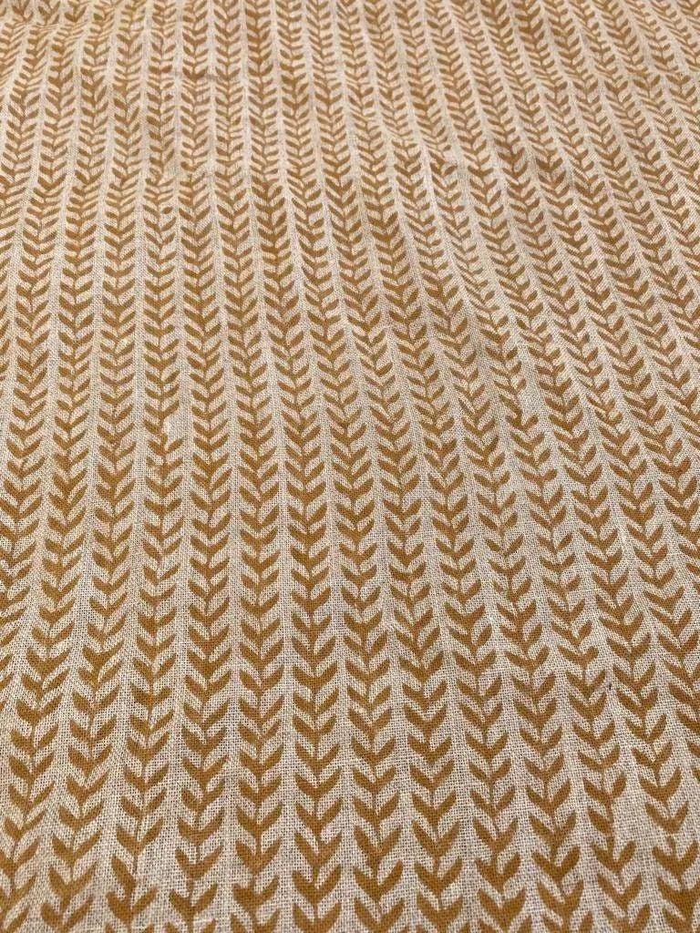 Bree Block Print Linen Linen Fabric