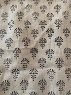 Siena Hand Block Printed Linen Linen Fabric