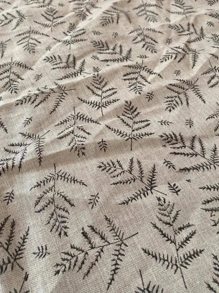 Irene Block Print Linen Linen Fabric