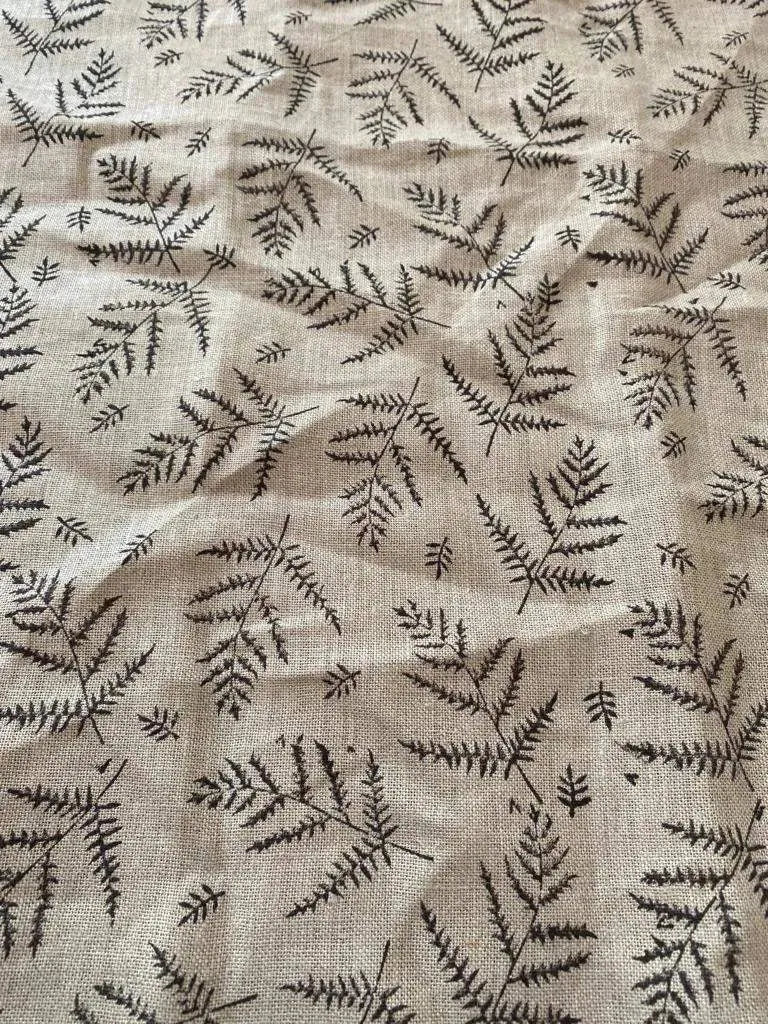 Irene Block Print Linen Linen Fabric