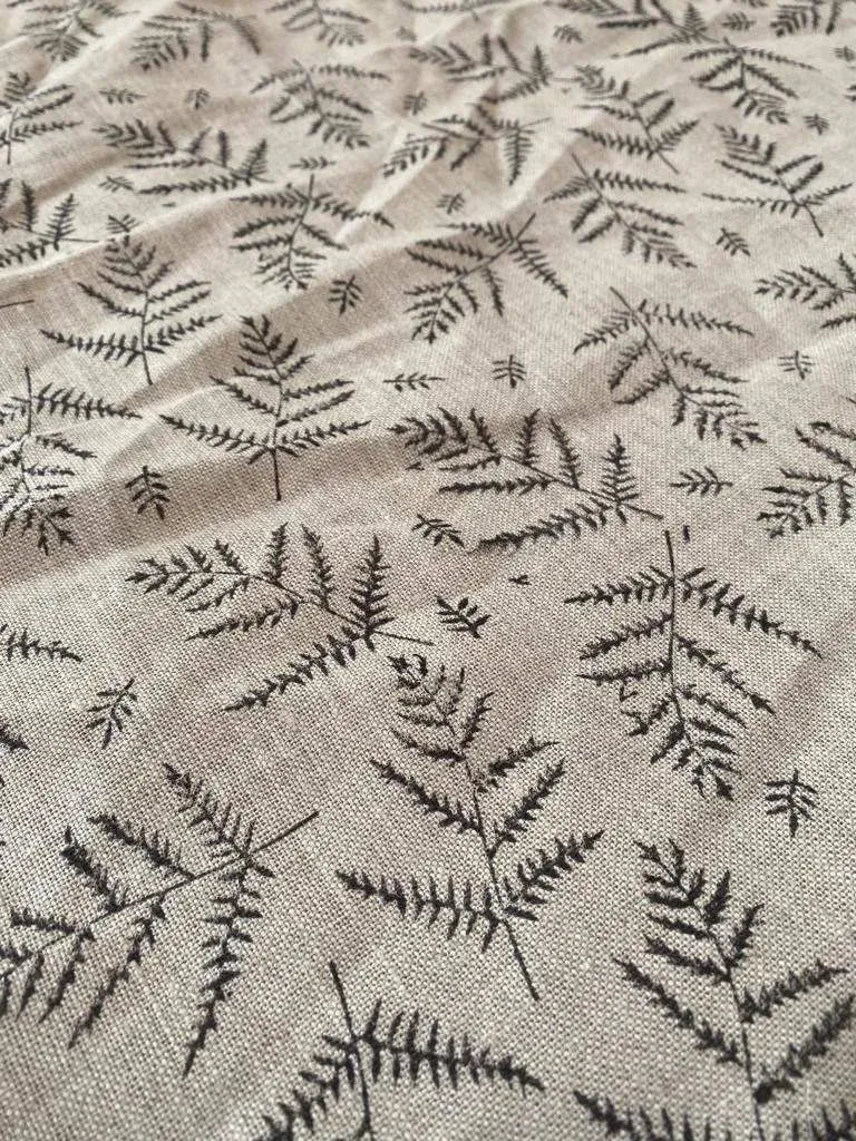 Irene Block Print Linen Linen Fabric