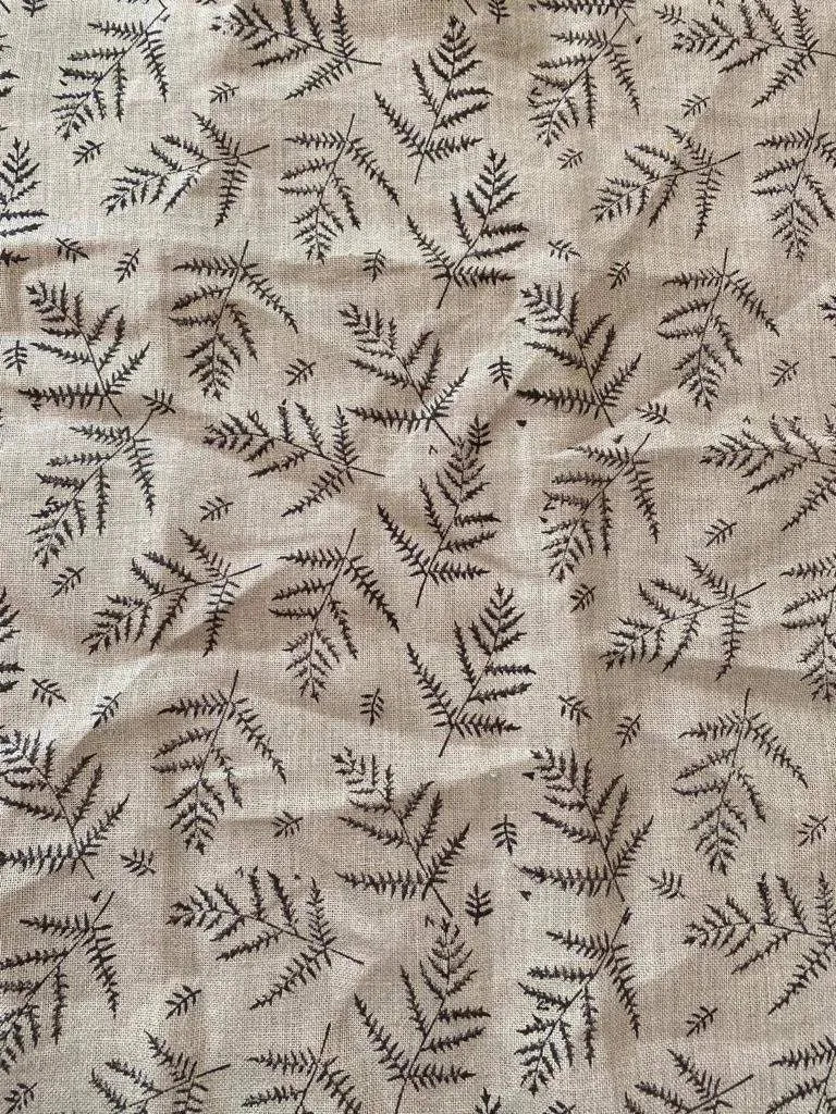 Irene Block Print Linen Linen Fabric