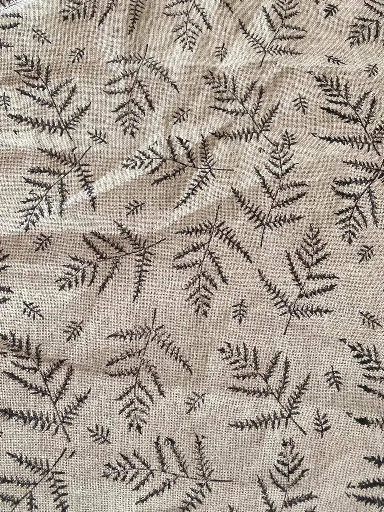 Irene Block Print Linen Linen Fabric