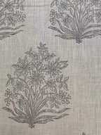 Danielle Indian Block Print Linen Linen Fabric