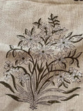 Danielle Indian Block Print Linen Swatch fabric swatch
