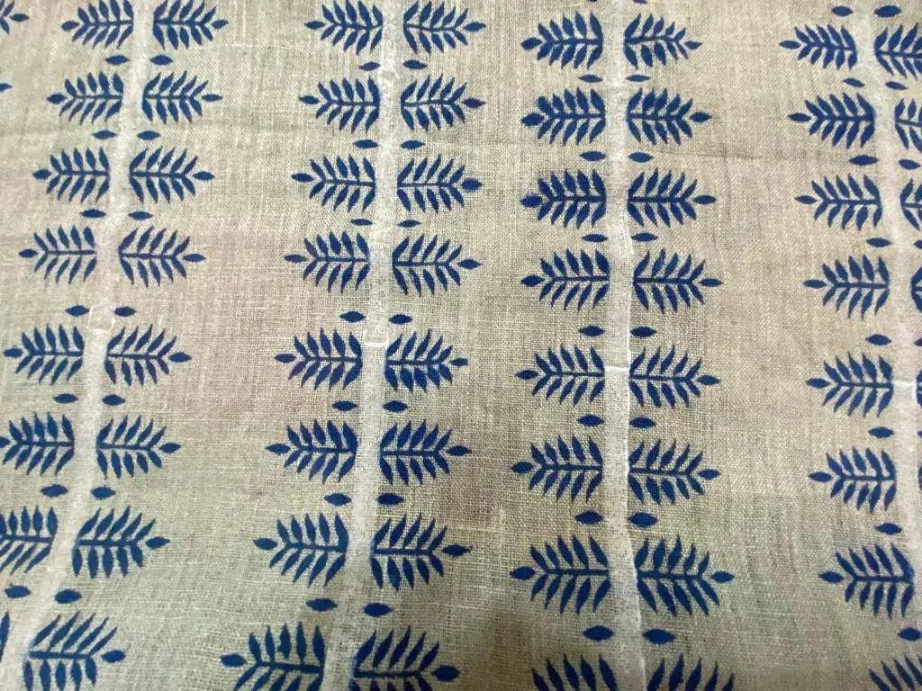 James Block Printed Upholstery Linen Fabric Linen Fabric