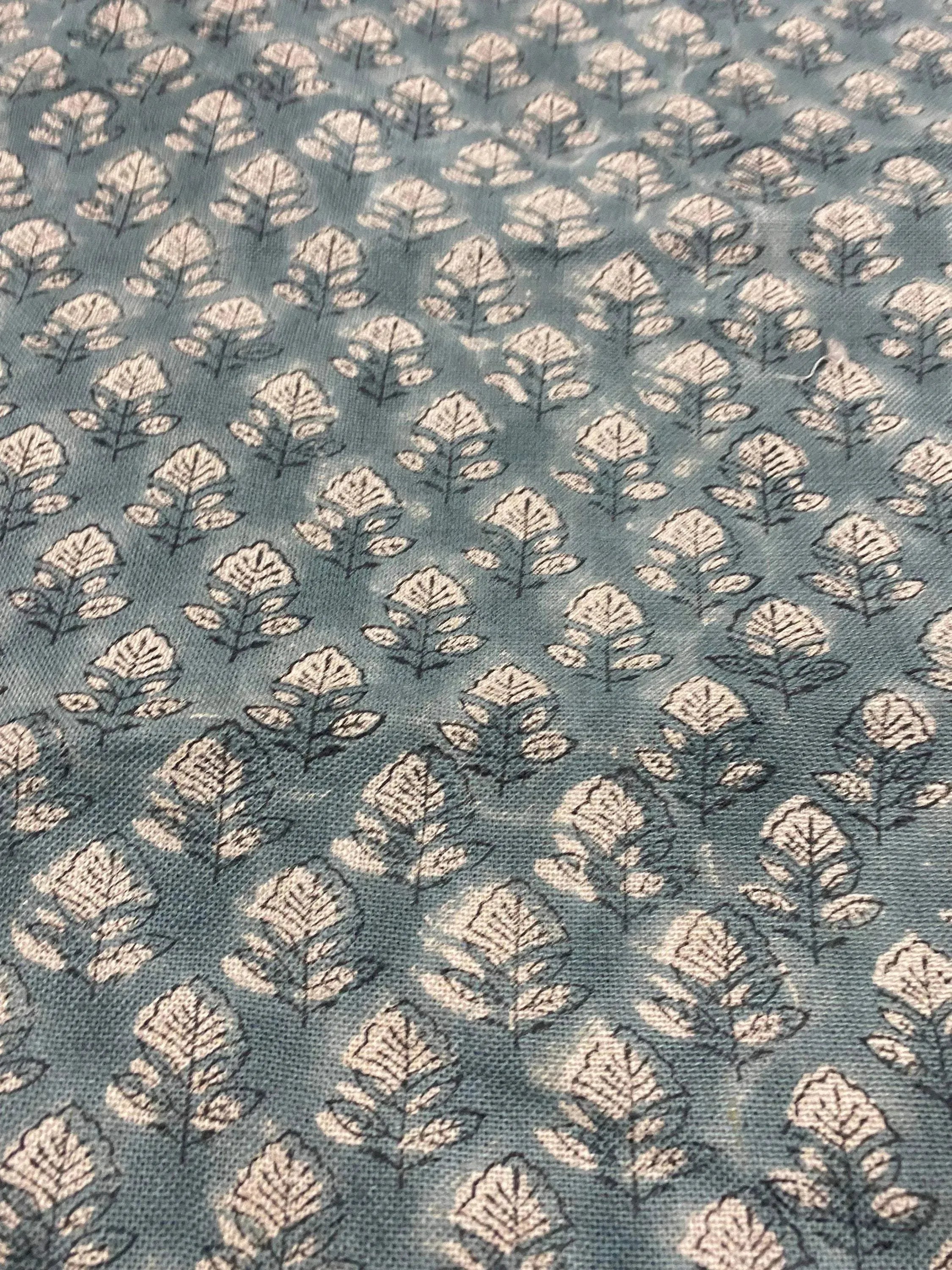 Zay Hand Block Printed Linen Upholstery Fabric Linen Fabric