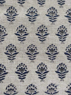 Nitika Block Print Heavy Linen Fabric for Designer Upholstery Linen Fabric