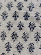 Nitika Block Print Heavy Linen Fabric for Designer Upholstery Linen Fabric