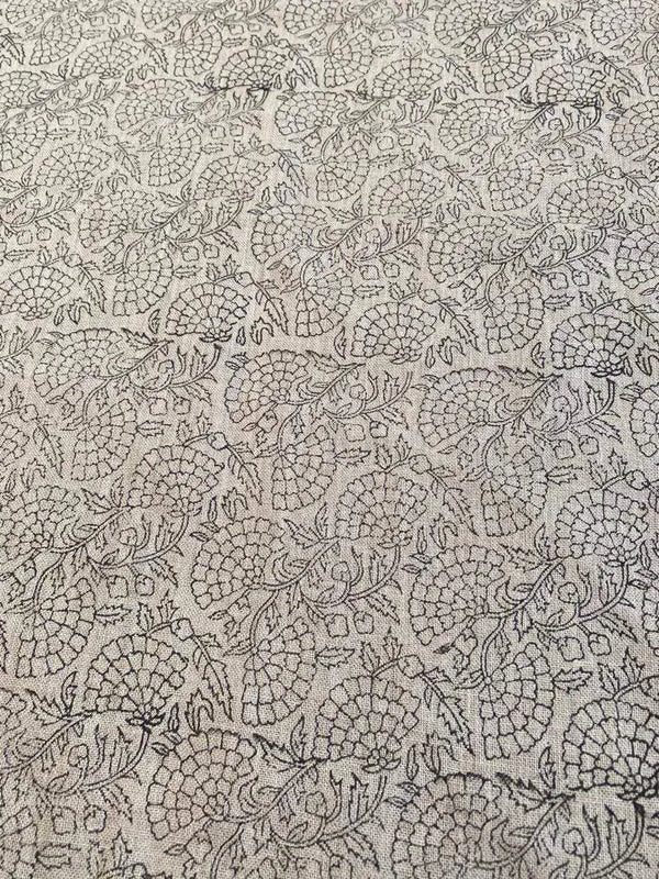 Designer Flower Heavy Linen Fabric for Upholstery