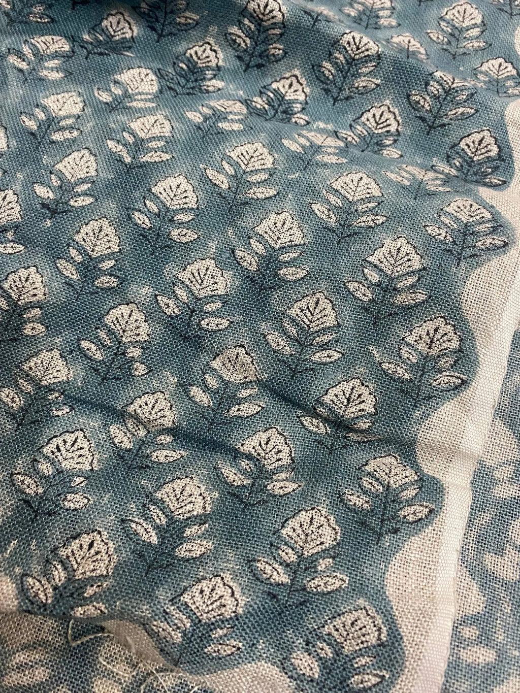 Zay Hand Block Printed Linen Upholstery Fabric Linen Fabric