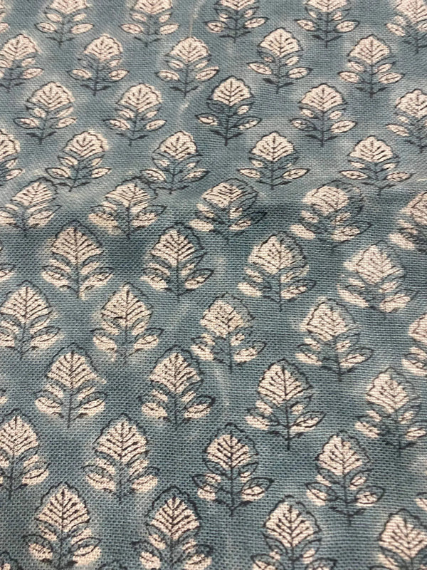 Zay Hand Block Printed Linen Upholstery Fabric