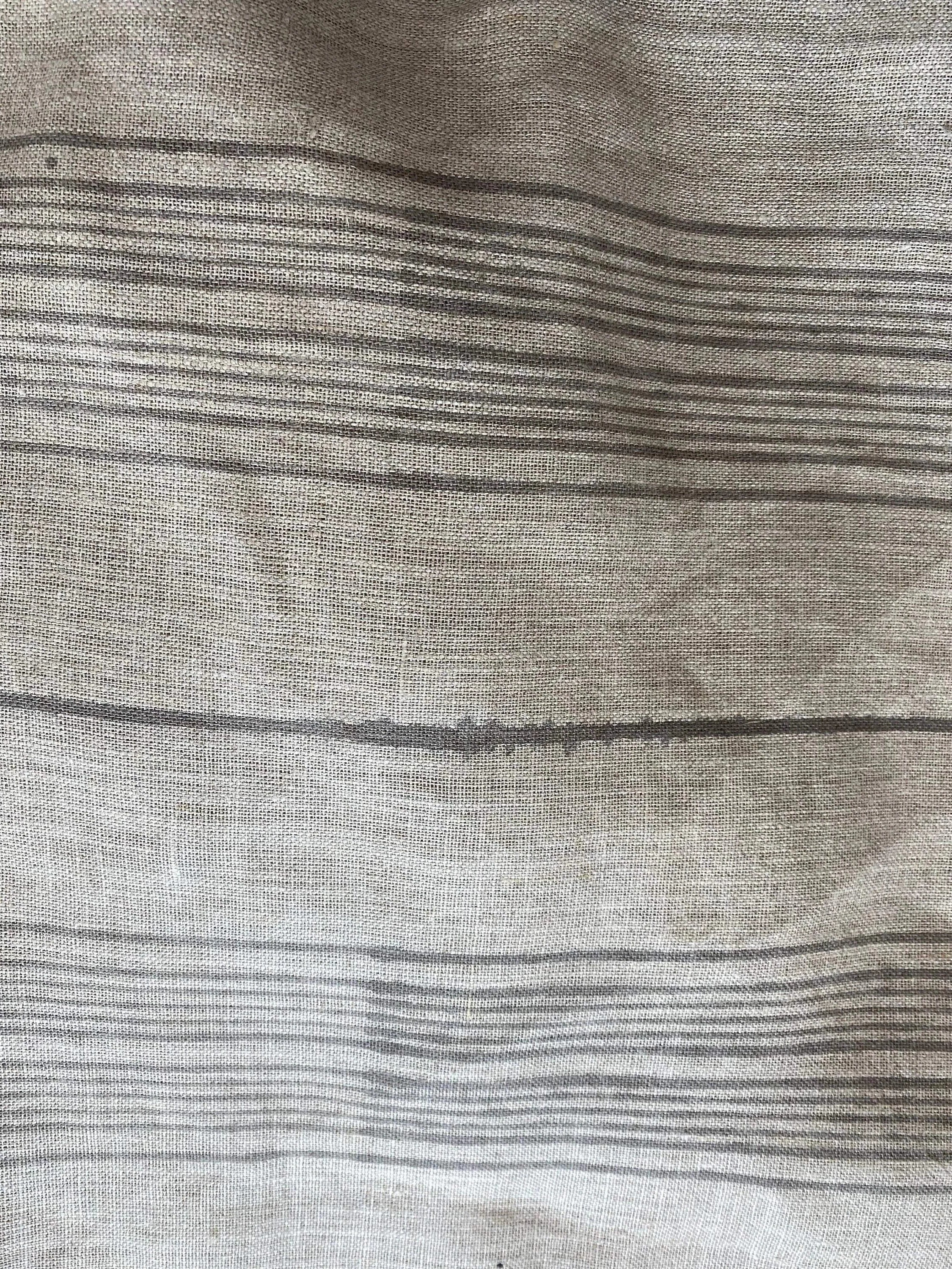 58" inches Wide Block print handloom linen fabric ,Upholstery fabric, Pillow Cover ,Curtains fabric, fabric by yards ,Stripes Pattern Fabric - Maple Village Lane