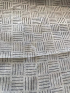 Danny Designer Hand Block Print Linen Gray Linen Fabric