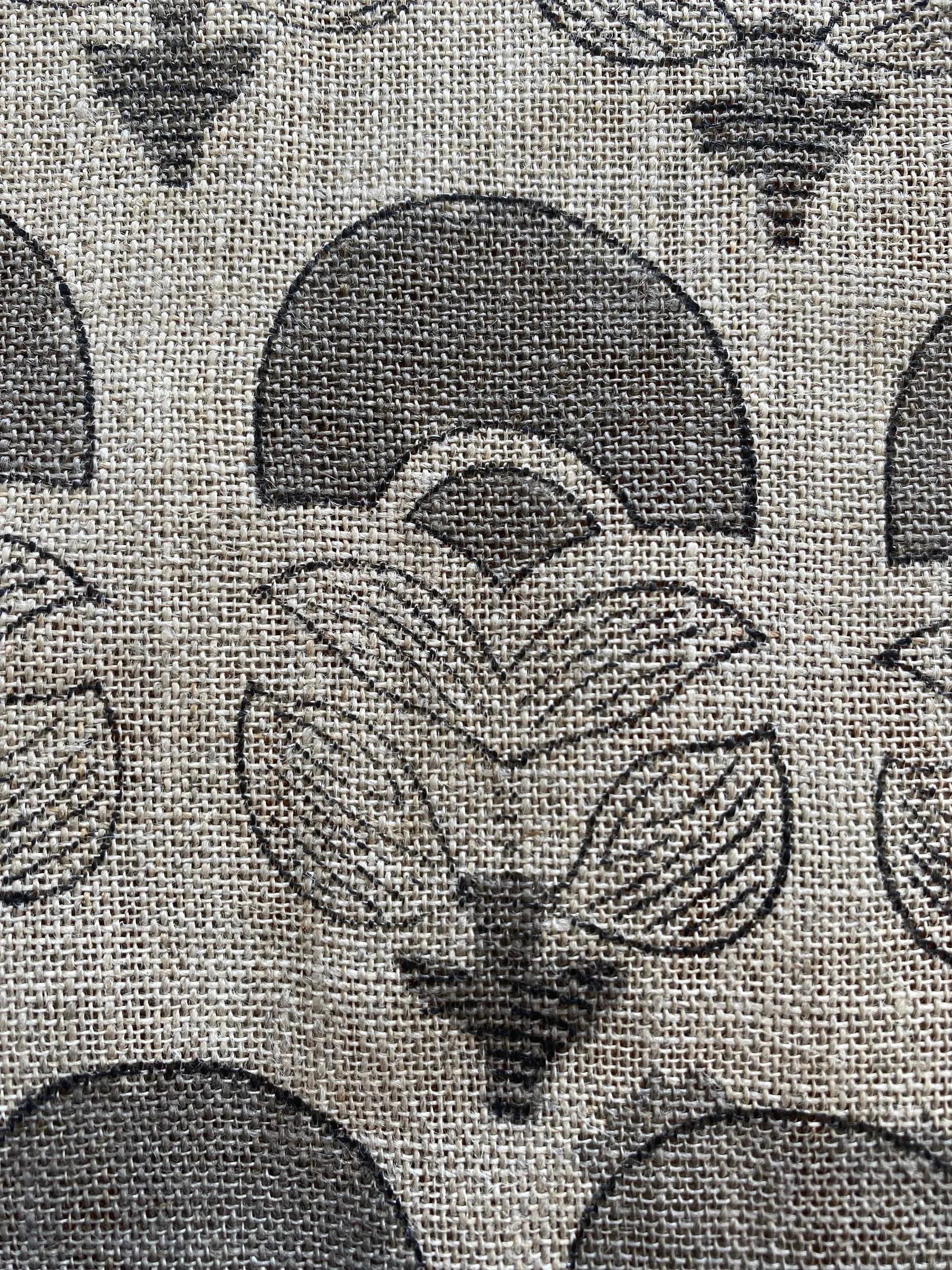 Hepburn Block Print Linen Fabric Linen Fabric