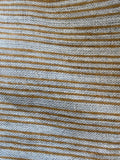 7 Yards Cut Out-Natural Block Multistriped Heavy Linen Fabric Linen Fabric