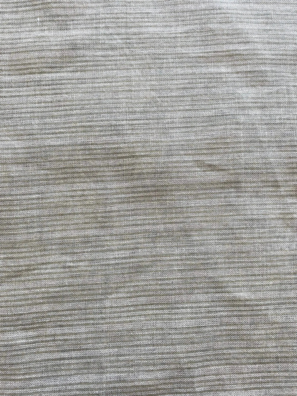 Natural Block Multistriped Heavy Linen Fabric for Upholstery Linen Fabric