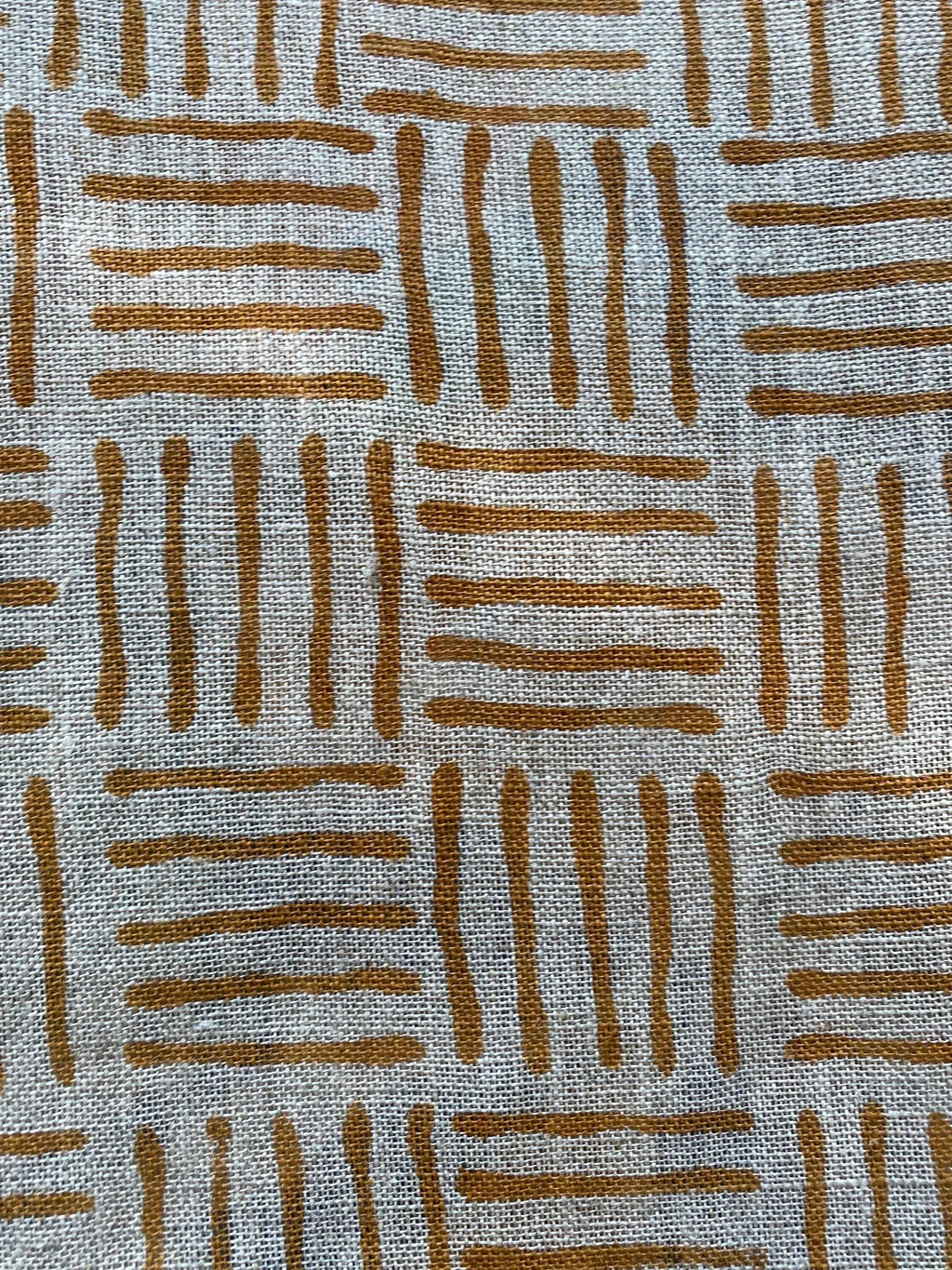 Danny Designer Hand Block Print Linen Linen Fabric