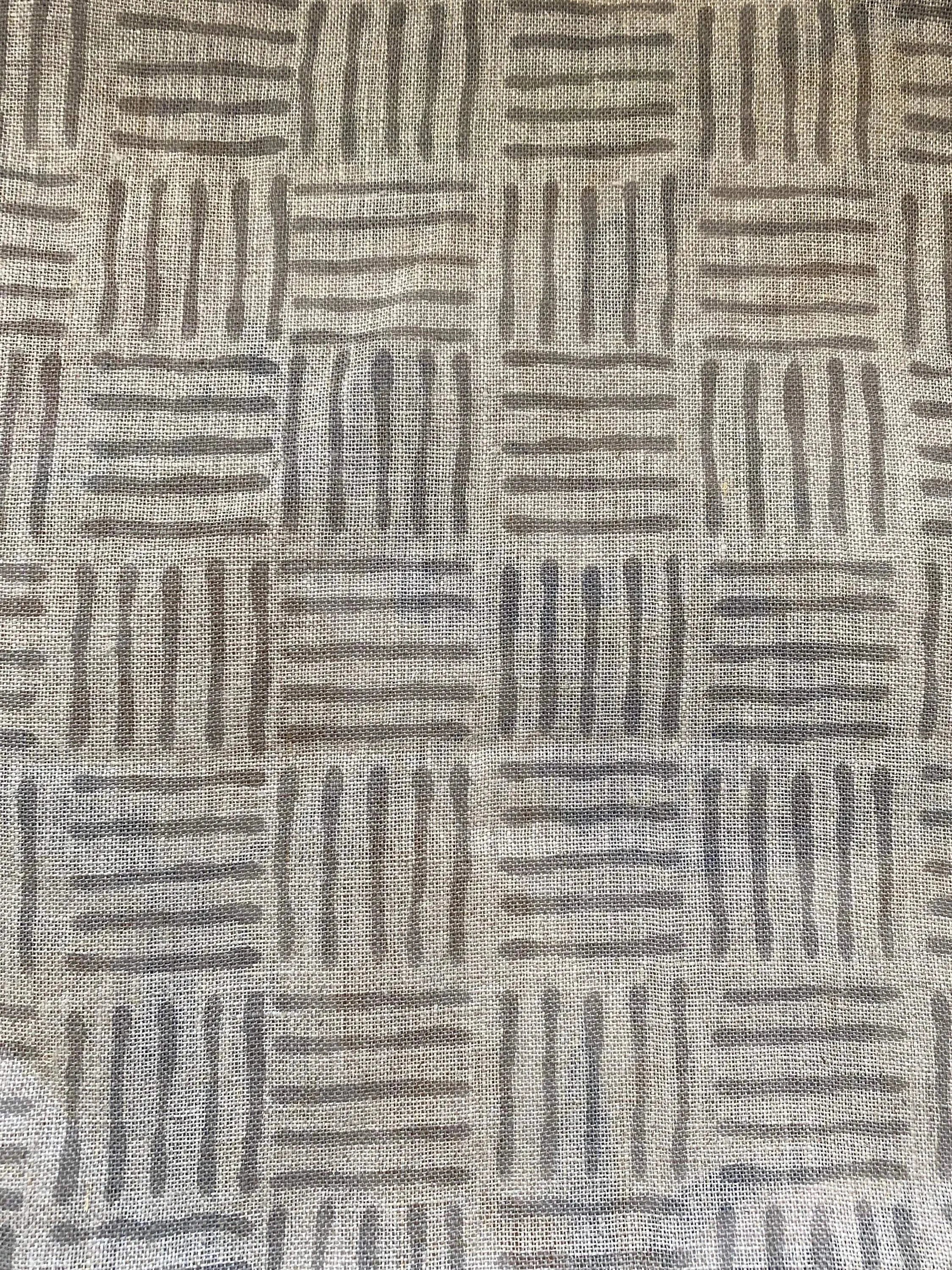 Danny Designer Hand Block Print Linen Linen Fabric