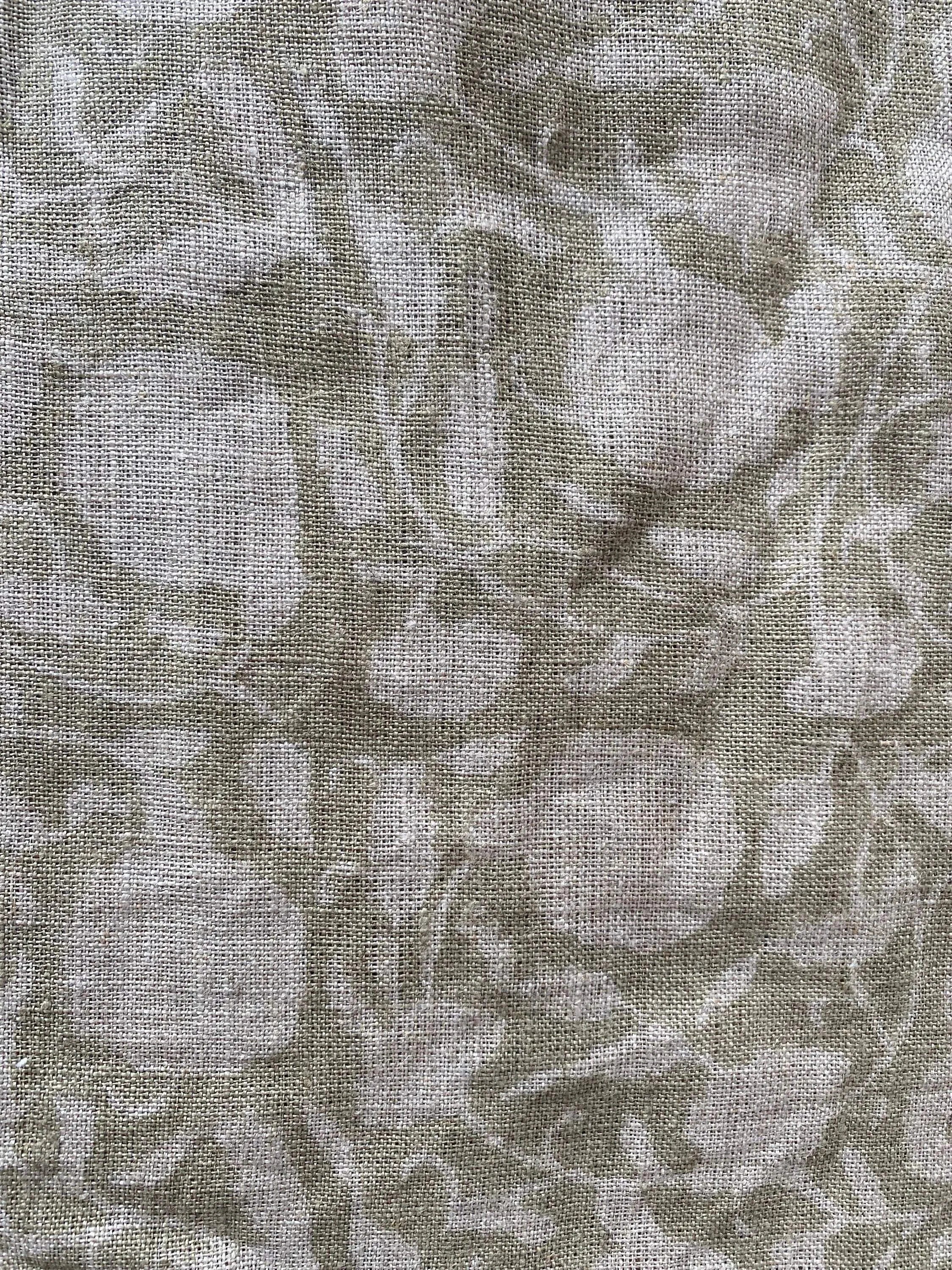 Opal Hand Block Printed Linen Linen Fabric