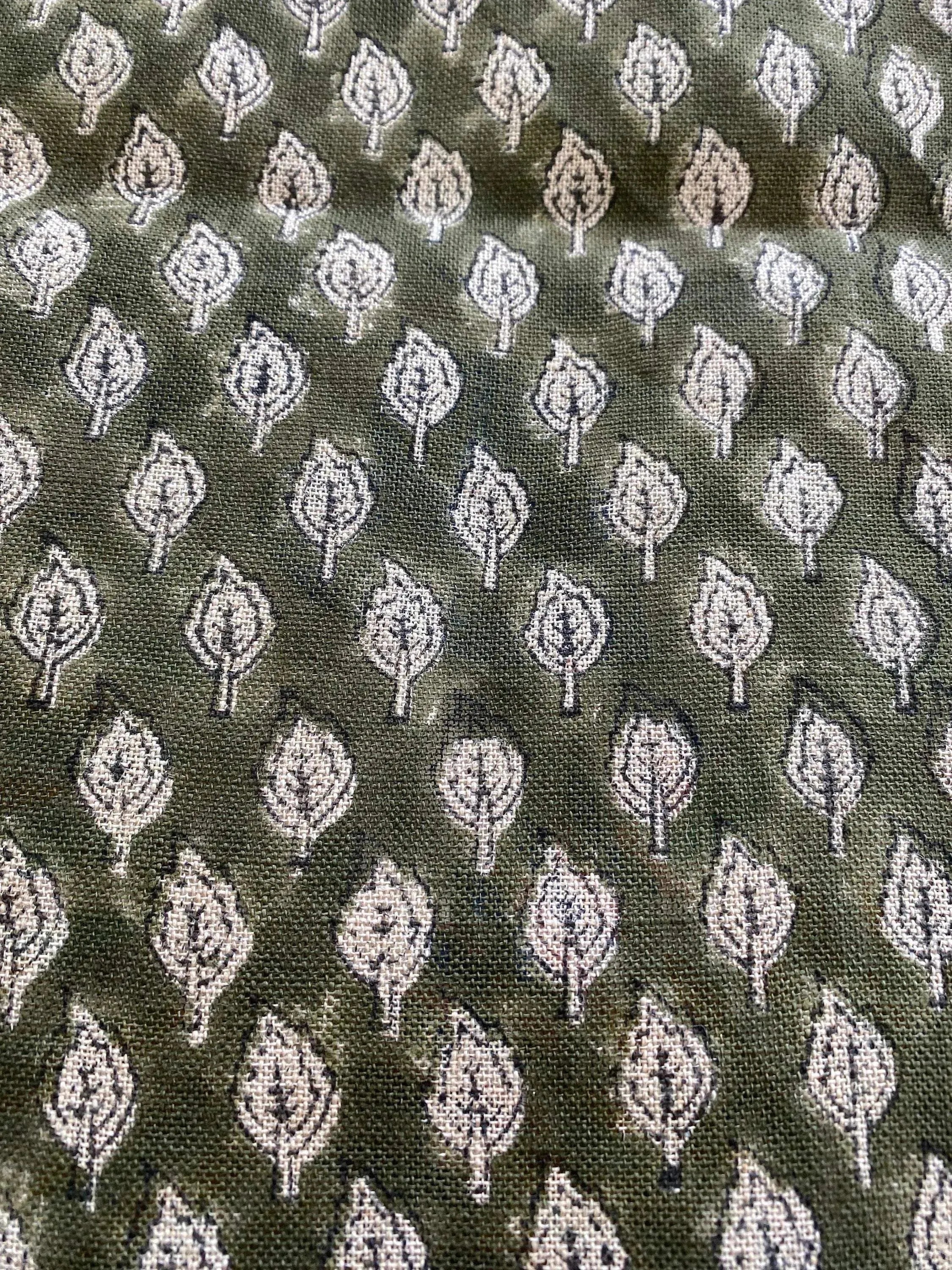 Rolly Block Printed Linen Fabric Linen Fabric