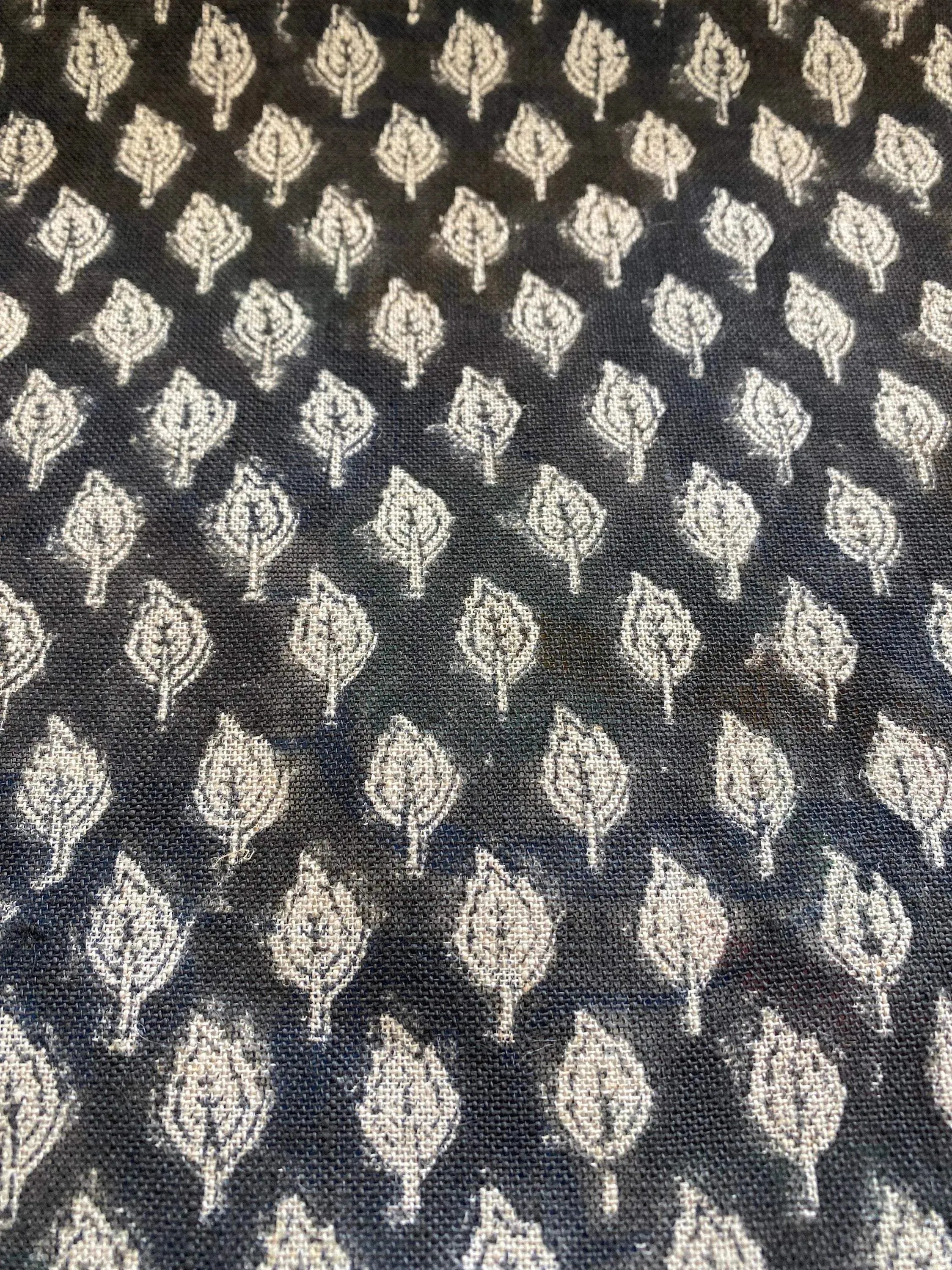 Rolly Block Printed Linen Fabric Linen Fabric