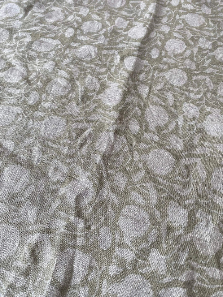 58" inches Indian Hand Block Print Fabric, Indian Linen Fabric, Block Print Fabric, Designer Floral Printing Fabric, Upholstery fabric, - Maple Village Lane