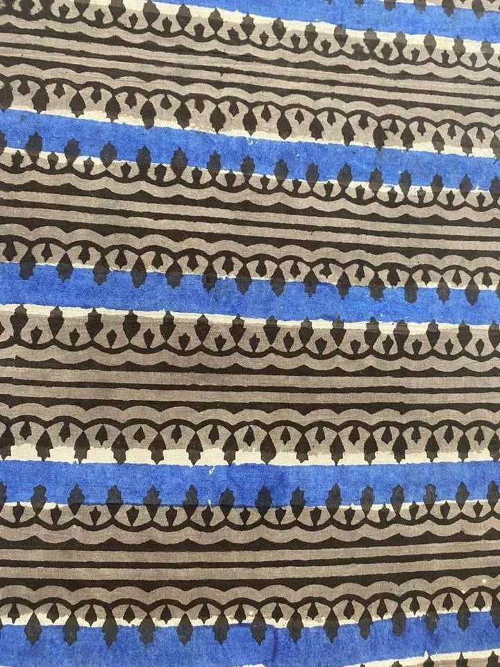 Indian Cotton Block Print Fabric by the Yard -Sewing and Quilting Fabric - Maple Village Lane