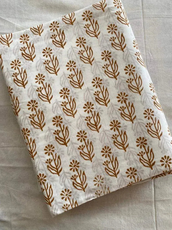 Jones Cotton Block Print Fabric by the Yard