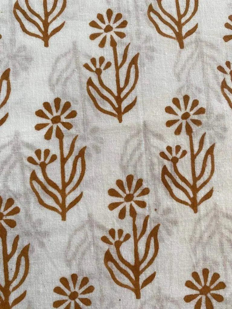 Jones Cotton Block Print Fabric by the Yard Cotton Fabric