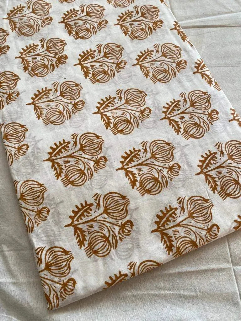 Delphi Block Print Cotton Fabric Cotton Fabric