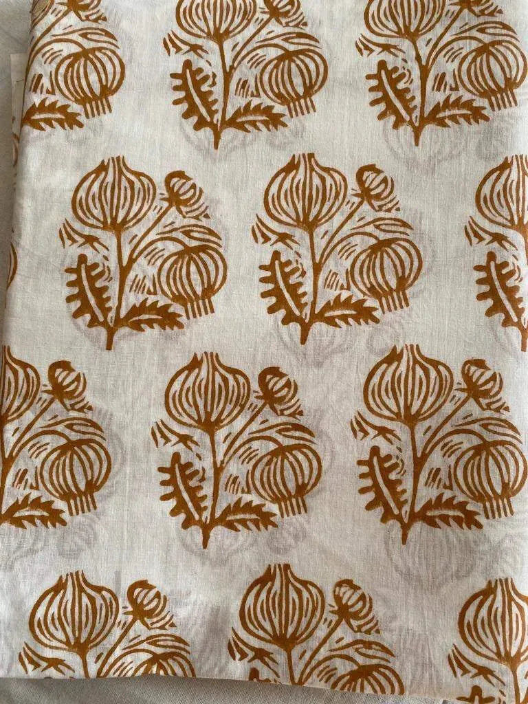 Delphi Block Print Cotton Fabric Cotton Fabric