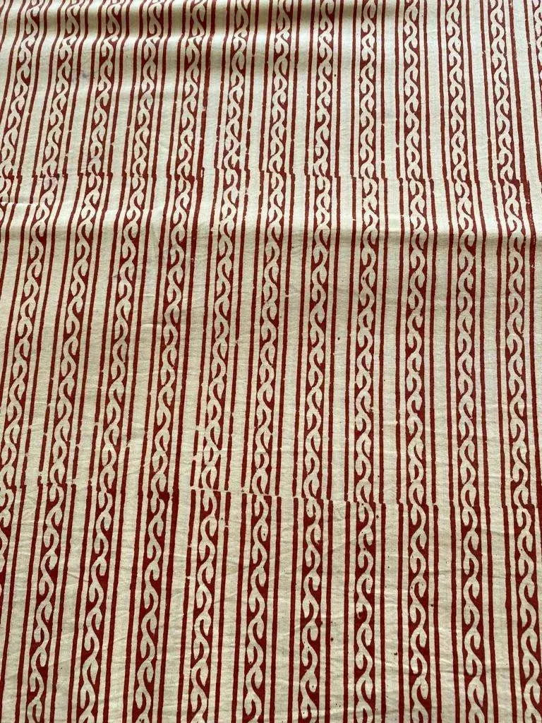 Gwen Hand Block Printed Upholstery Cotton Fabric Cotton Fabric