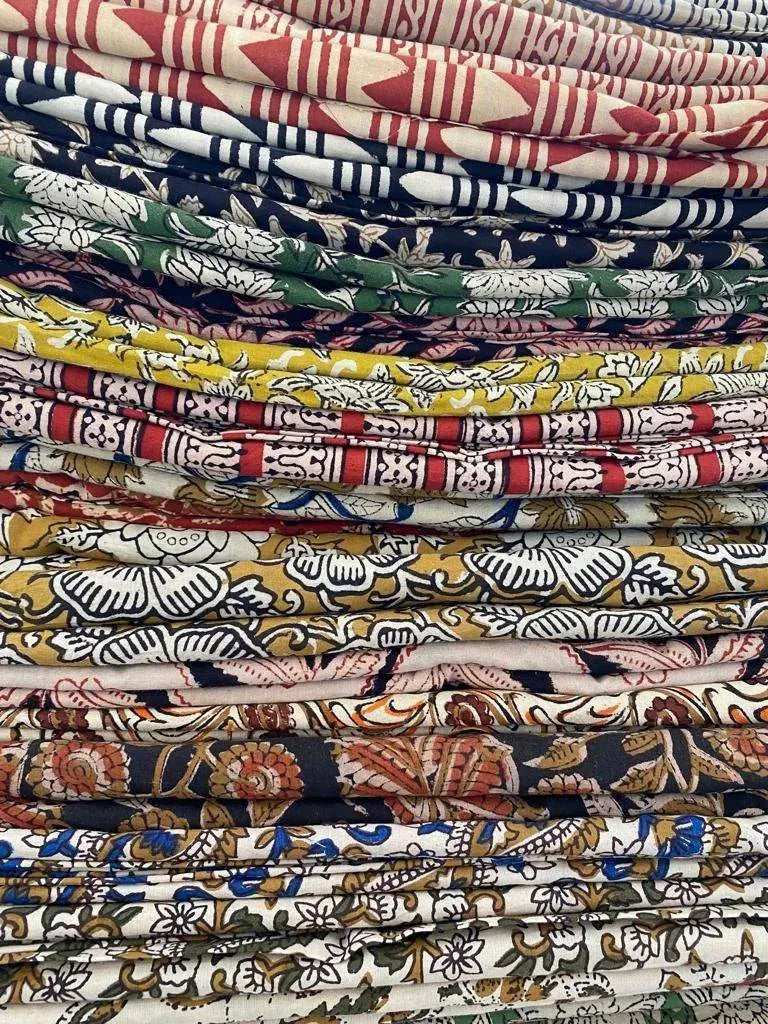 Gwen Hand Block Printed Upholstery Cotton Fabric Cotton Fabric