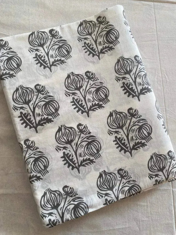 Leslie Cotton Block Print Fabric by the Yard