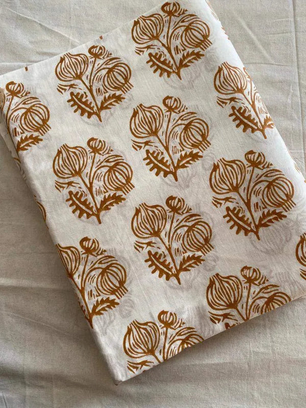 Delphi Block Print Cotton Fabric
