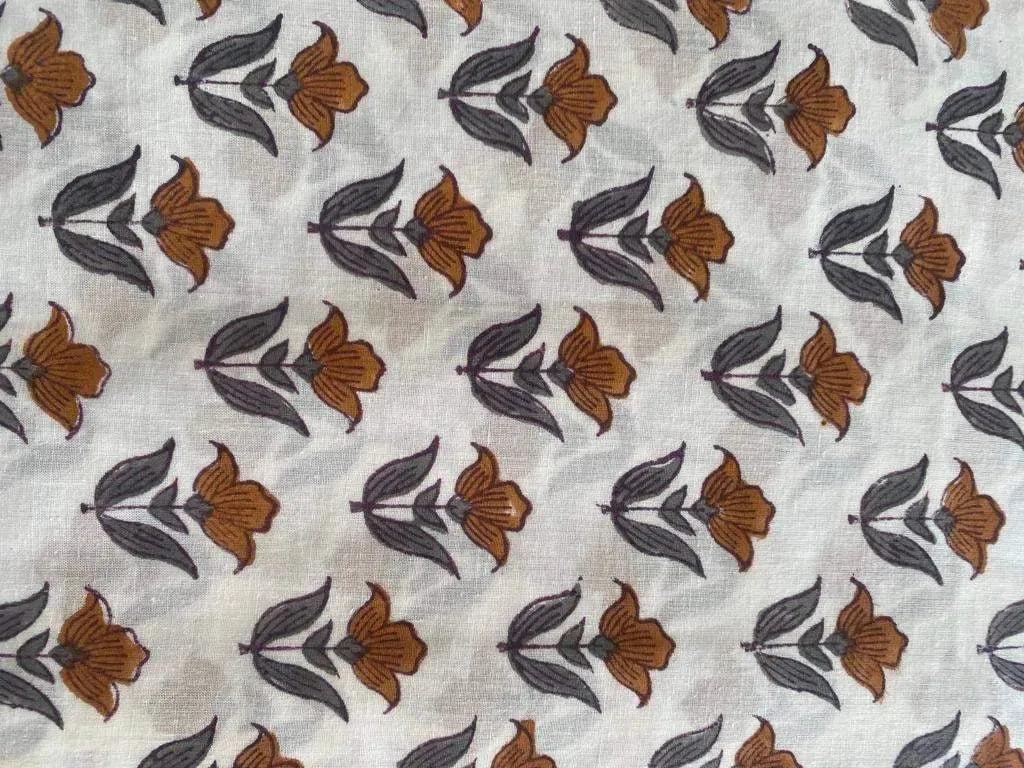 Monroe Hand Block Print Cotton Fabric Cotton Fabric