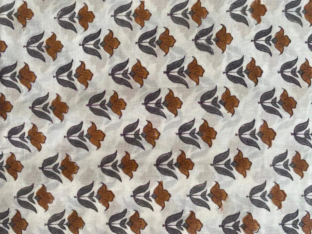 Monroe Hand Block Print Cotton Fabric Cotton Fabric