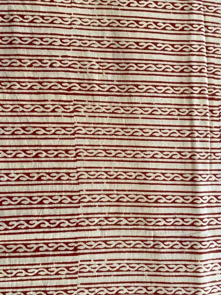 Gwen Hand Block Printed Upholstery Cotton Fabric Cotton Fabric