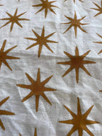 STAR || Indian Hand Block Print Fabric, Indian Linen Fabric, Block Print Fabric, Designer Floral Printing Fabric, Upholstery fabric, - Maple Village Lane